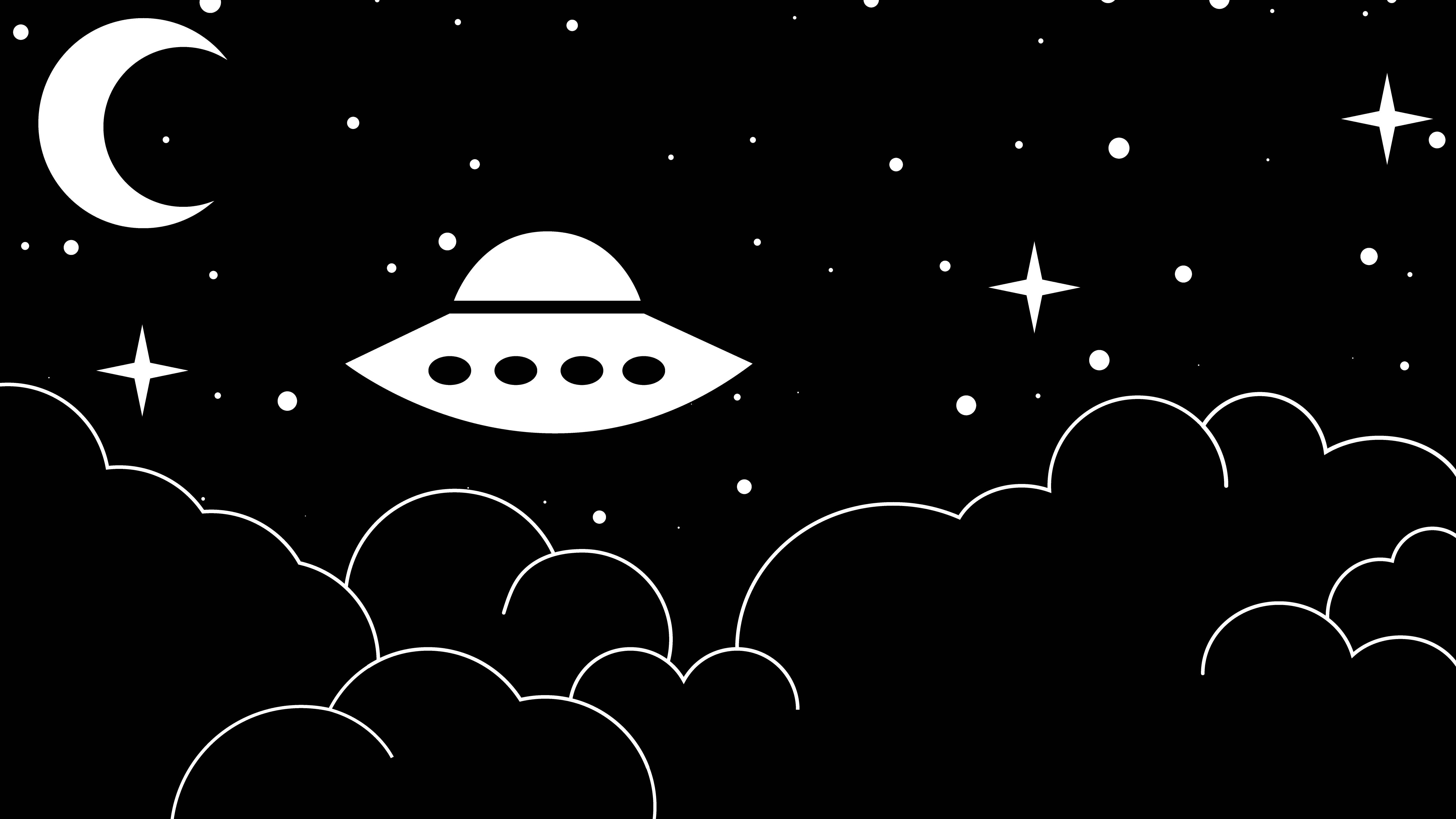 Black and White UFO